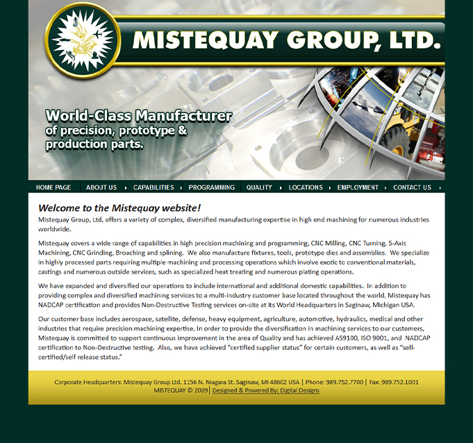 right mistequay website redesign