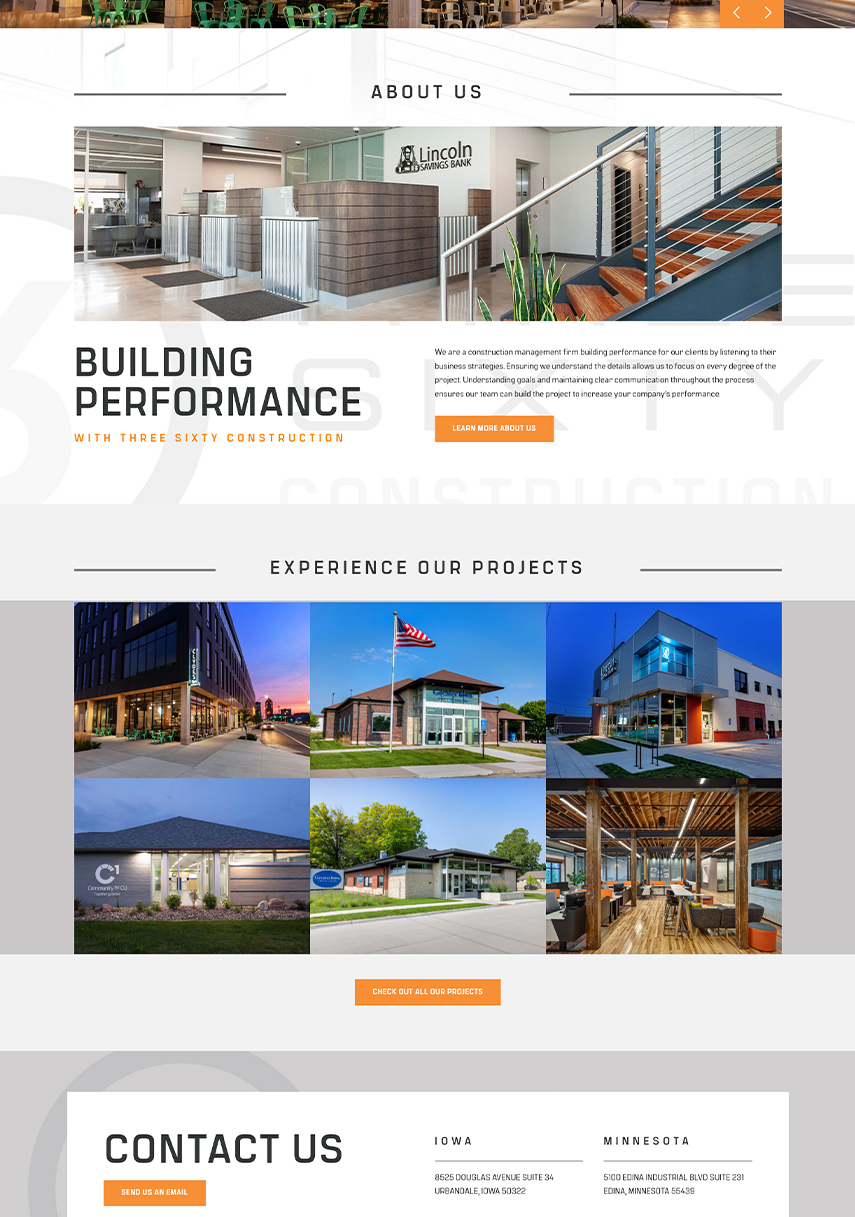 Three Sixty Construction Website