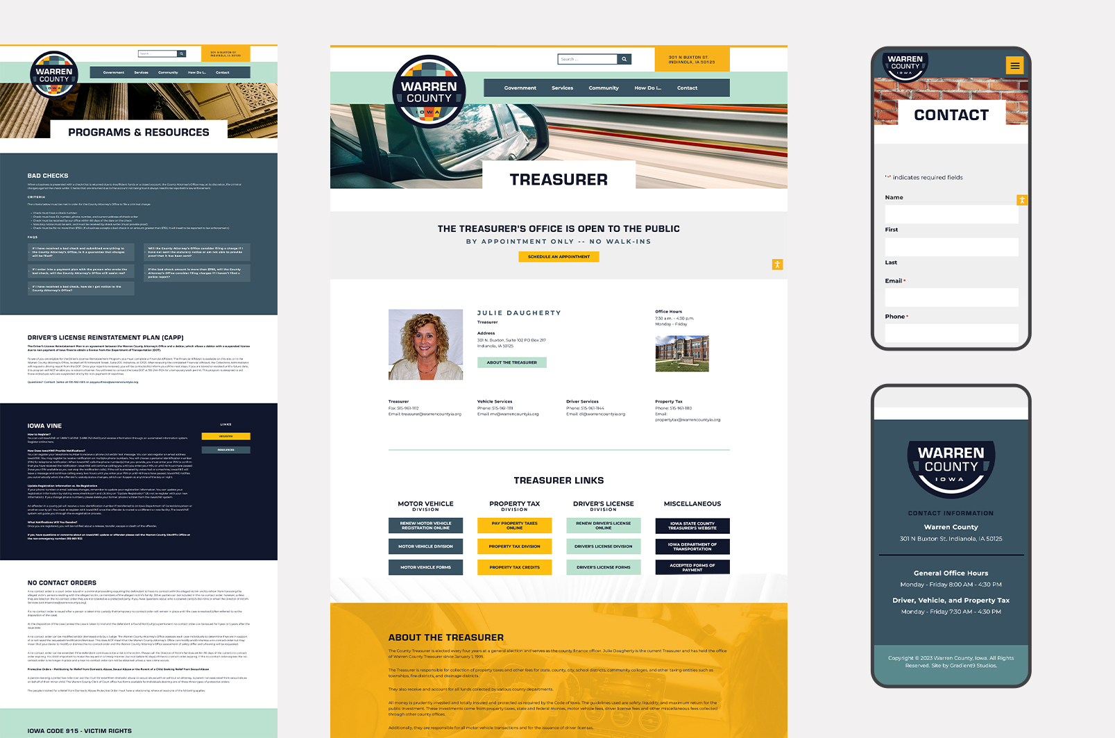 Warren County Iowa Website Design and Mobile Design