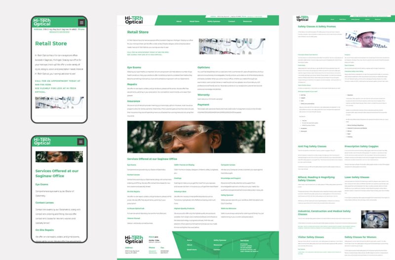 Hi-Tech Optical Website Design