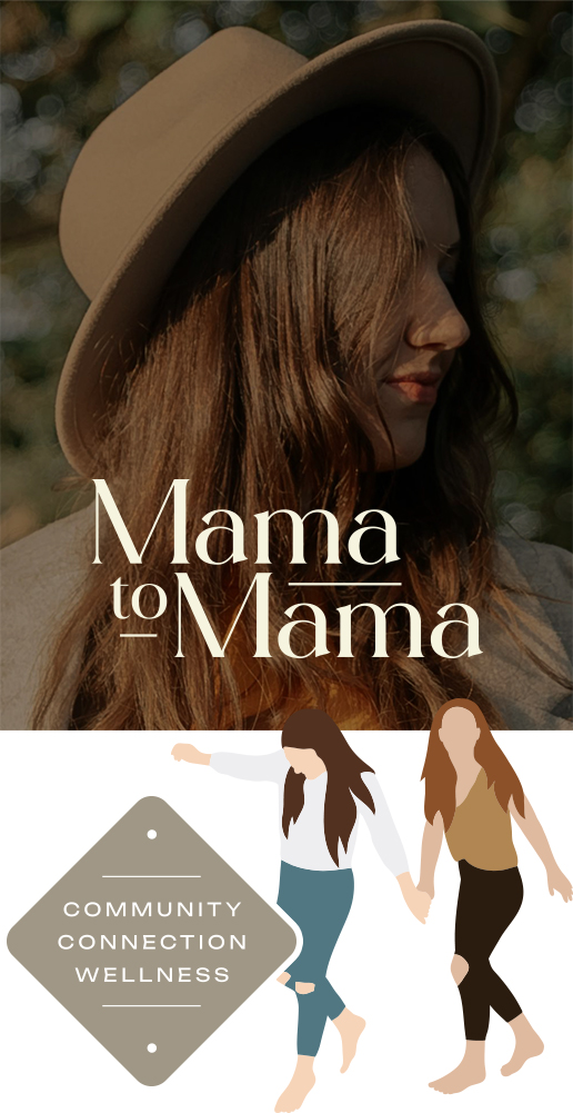 Mama to Mama branding section for tall areas