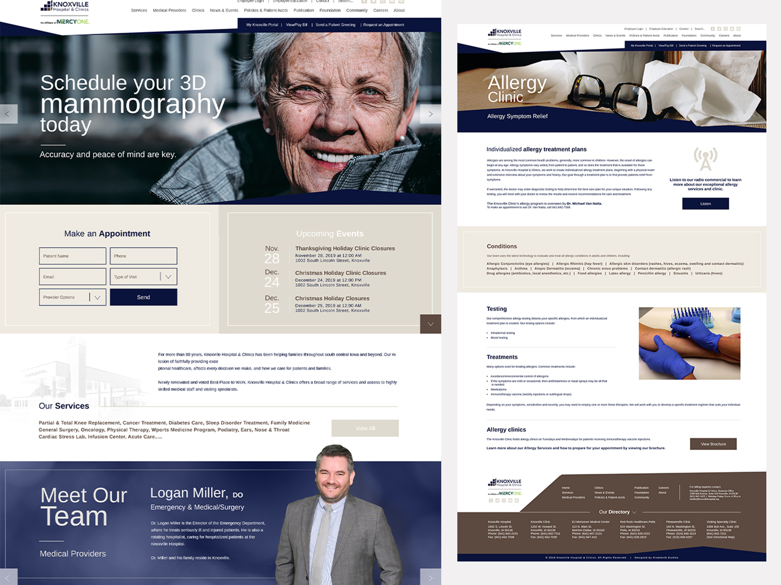 Knoxville-Hospital Knoxville Hospital and Clinics Iowa website example compilation