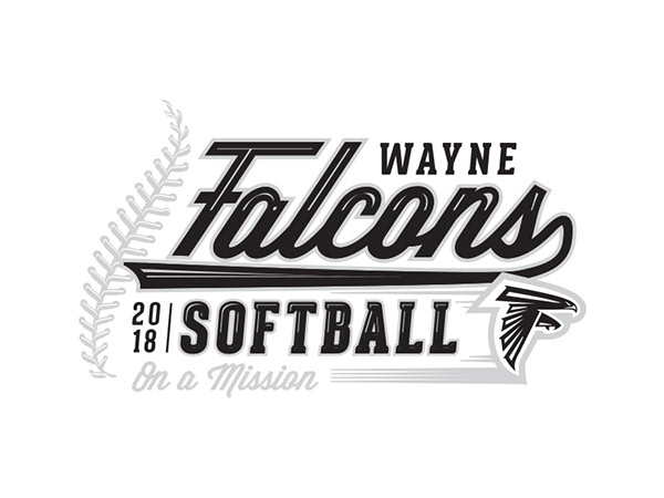 b364ad188715397.65a012a716738 Wayne Falcons Softball Logo
