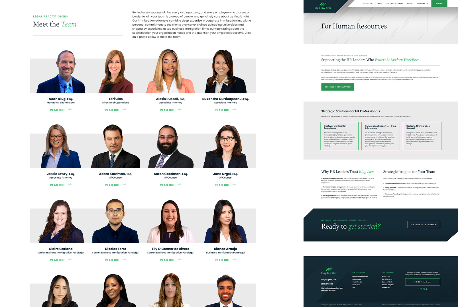 Klug-4 Klug Law Firm Meet the Team Page Design