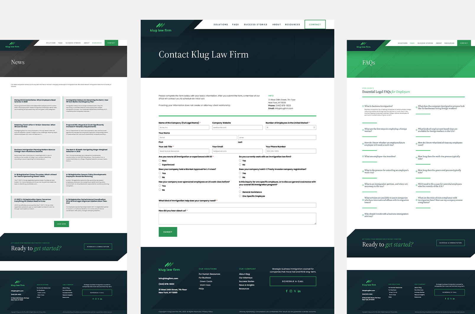 Klug-5 Klug Law Firm Website Page Designs