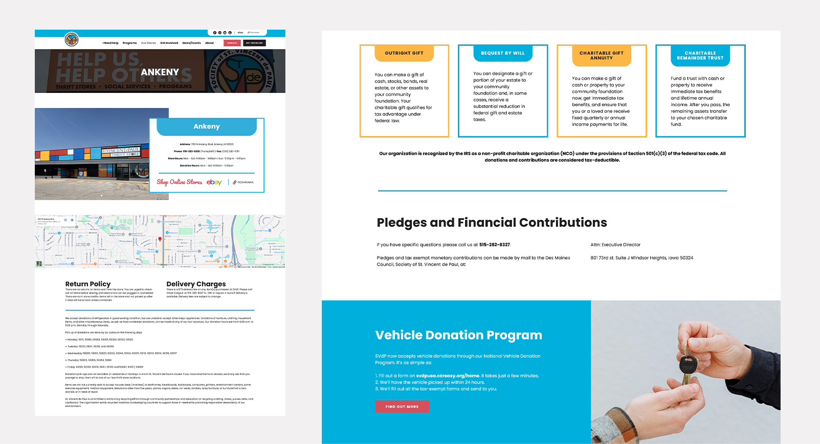 SVDP-7 SVDP Thrift Store Location Page Design